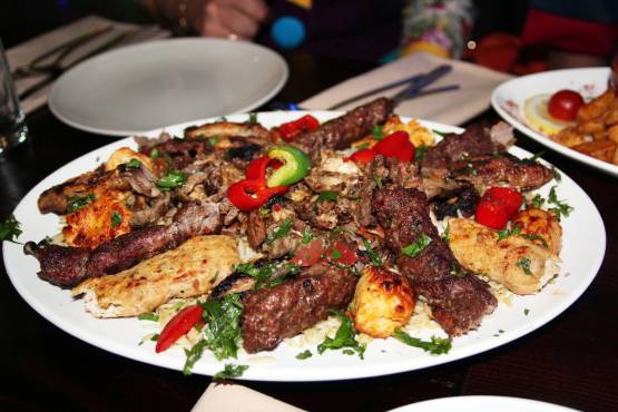 Saffron Rice with Beef Rezala